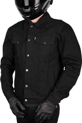 THRASHIN SUPPLY CO. Highway v2 Denim Riding Jacket - Black - Large TMJ-10-10
