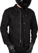 THRASHIN SUPPLY CO. Highway v2 Denim Riding Jacket - Black - Large TMJ-10-10