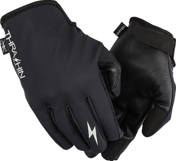 THRASHIN SUPPLY CO. Windbreaker Stealth Gloves - Black All Weather Harley Riding Gloves
