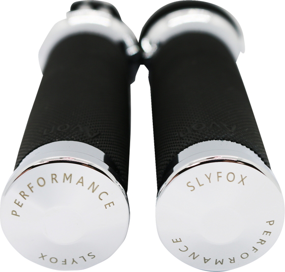 SLYFOX Grips - Cable - Chrome CC-85-CH-FOX