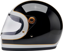 BILTWELL Gringo S Helmet - Gloss White/Black Tracker - Small 1003-566-502