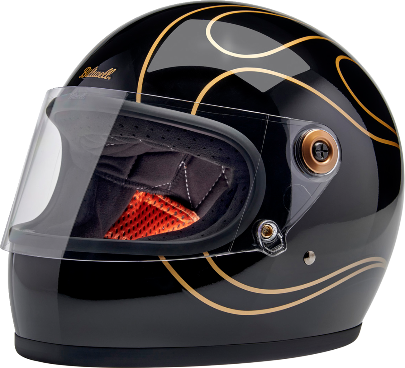 Gringo S Helmet Gloss Black Flames / XS