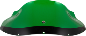 KLOCK WERKS Kolor Flare* Windshield - 9" - Green - FXRP KWW-02-0613