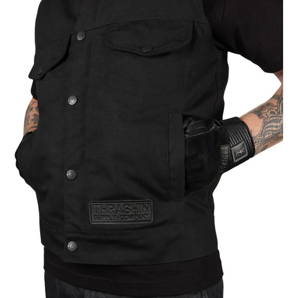 Thrashin Supply Co. Nightrider V2 Riding Vest Black
