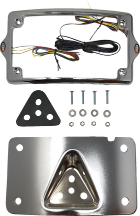 KODLIN USA License Plate Kit - Amber/Red/White - Chrome KUS20351