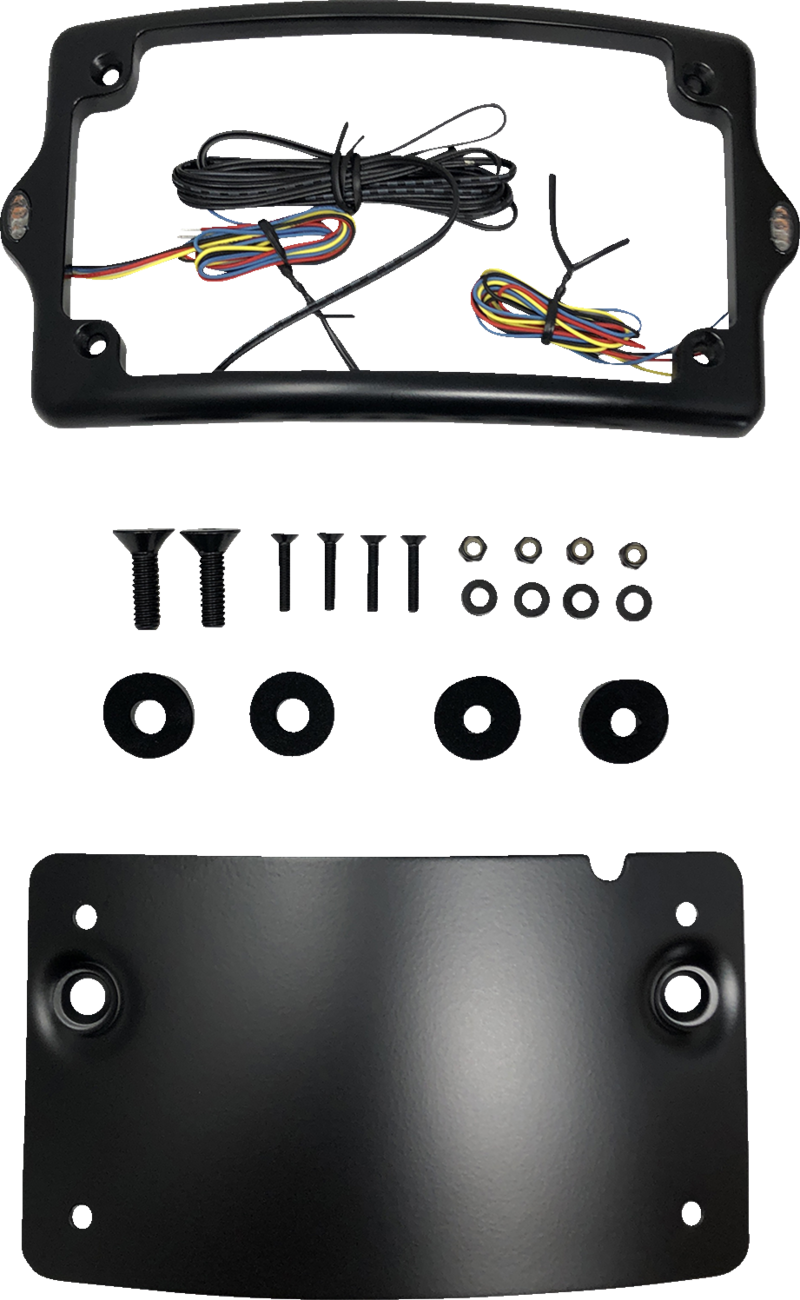 KODLIN USA License Plate Kit - Amber/Red/White - Black KUS20300