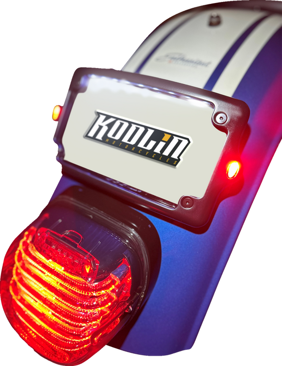 KODLIN USA License Plate Kit - Amber/Red/White - Black KUS20350