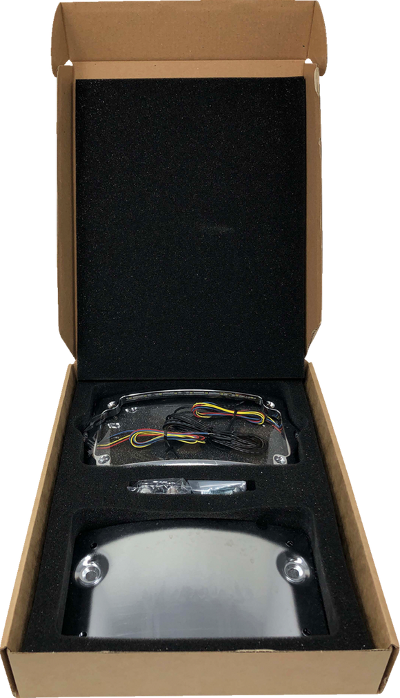 KODLIN USA License Plate Kit - Amber/Red/White - Chrome KUS20301