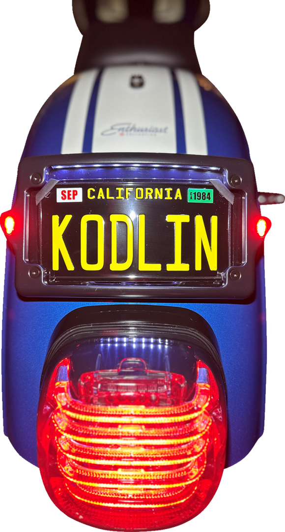 KODLIN USA License Plate Kit - Amber/Red/White - Black KUS20350