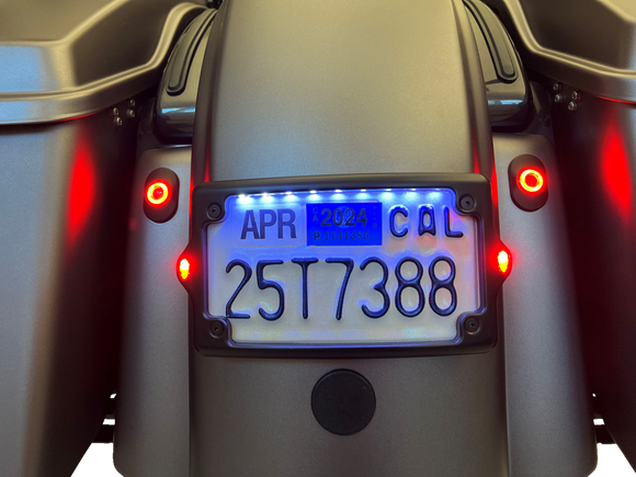 KODLIN USA License Plate Kit - Amber/Red/White - Black KUS20300