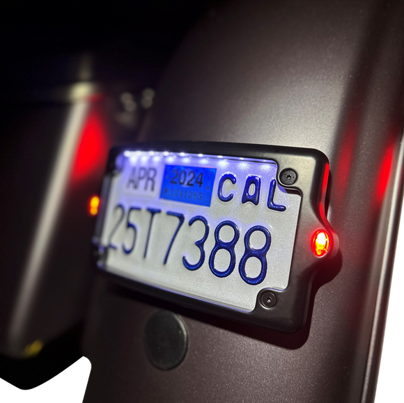 KODLIN USA License Plate Kit - Amber/Red/White - Black KUS20300