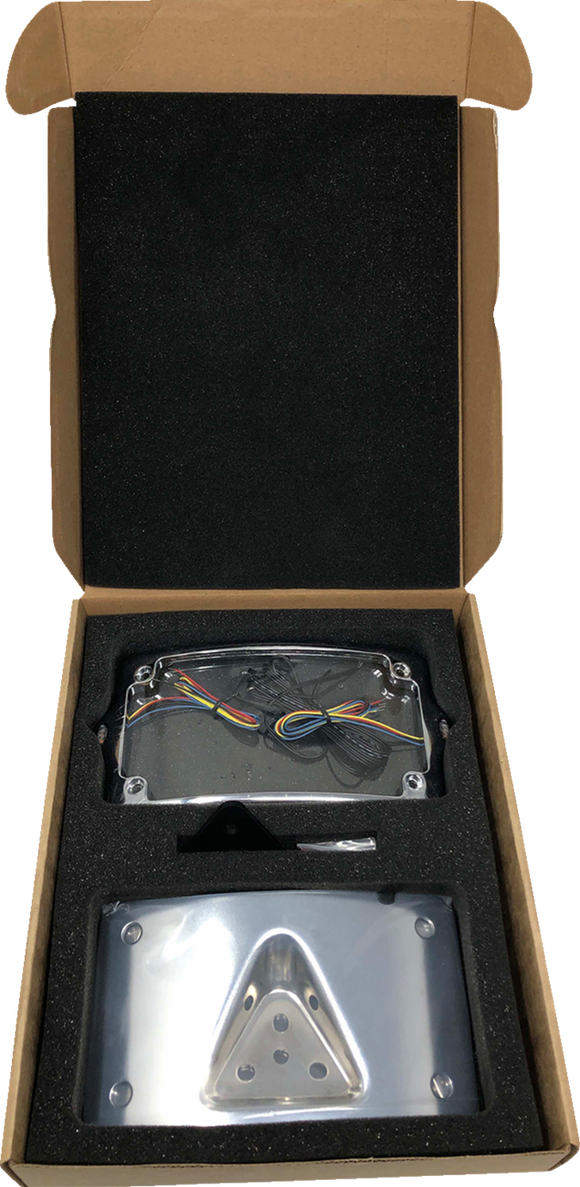 KODLIN USA License Plate Kit - Amber/Red/White - Chrome KUS20301