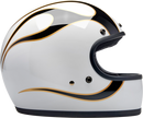 BILTWELL Gringo Helmet - Flames - White/Black - 2XL 1002-561-506