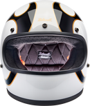 BILTWELL Gringo Helmet - Flames - White/Black - 2XL 1002-561-506