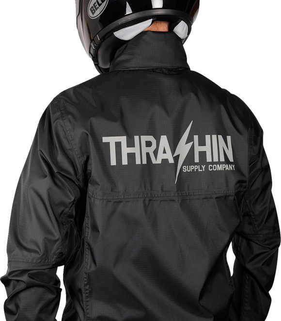 THRASHIN SUPPLY CO. Mission WP Rain Jacket - Black - Large TMJ-15-10