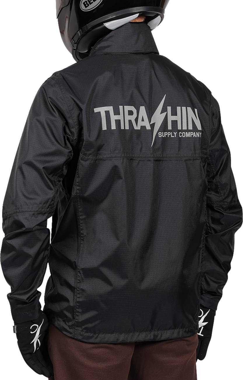 THRASHIN SUPPLY CO. Mission WP Rain Jacket - Black - Large TMJ-15-10