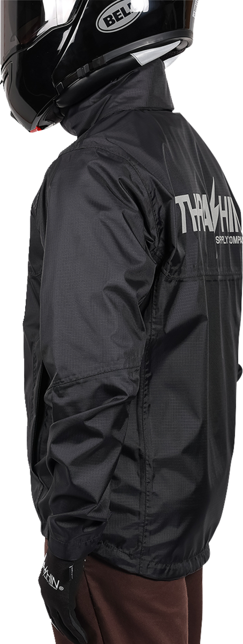 THRASHIN SUPPLY CO. Mission WP Rain Jacket - Black - Large TMJ-15-10