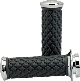 BILTWELL Alumicore Grips - TBW - Chrome 6608-105-01