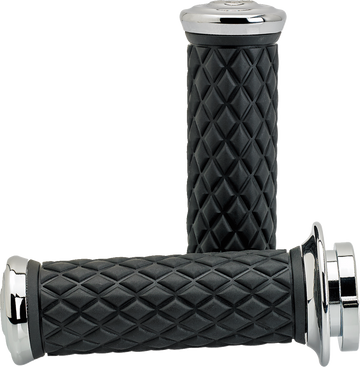 BILTWELL Alumicore Grips - TBW - Chrome 6608-105-01