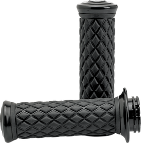 BILTWELL Alumicore Grips - TBW - Black 6608-201-01