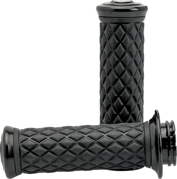 BILTWELL Alumicore Grips - TBW - Black 6608-201-01
