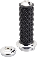 BILTWELL Alumicore Grips - TBW - Chrome 6608-105-01