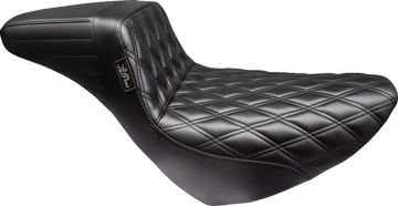 LE PERA Kickflip Daddy Long Legs Low Rider Seat - Double Diamond - Black - FL/FX '18-'24 LYR-590DLDD