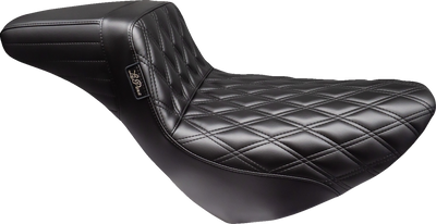 LE PERA Kickflip Daddy Long Legs Low Rider Seat - Double Diamond - Black - FL/FX '18-'24 LYR-590DLDD