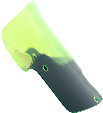 KLOCK WERKS Kolor Flare* Windshield - 8" - Green - Indian KWW-04-0621