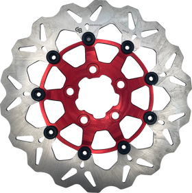 GBRAKES Brake Rotor - Rear - Red DF681CW-R