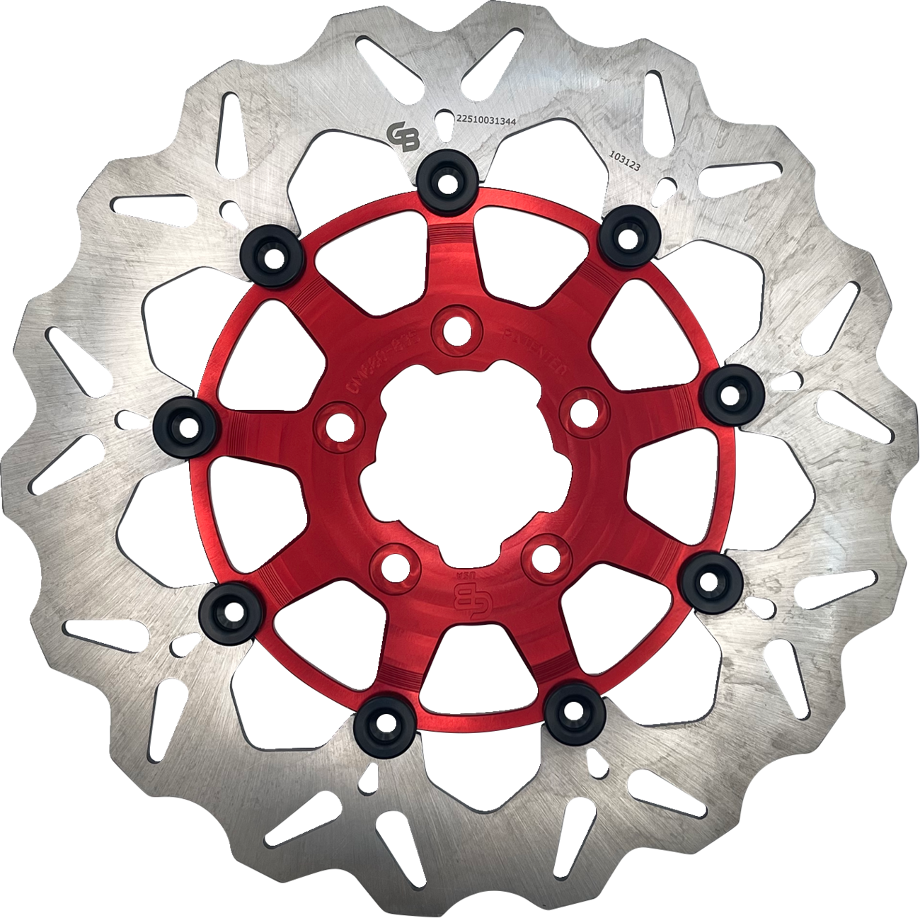 GBRAKES Brake Rotor - Front - Red DF680CW-R