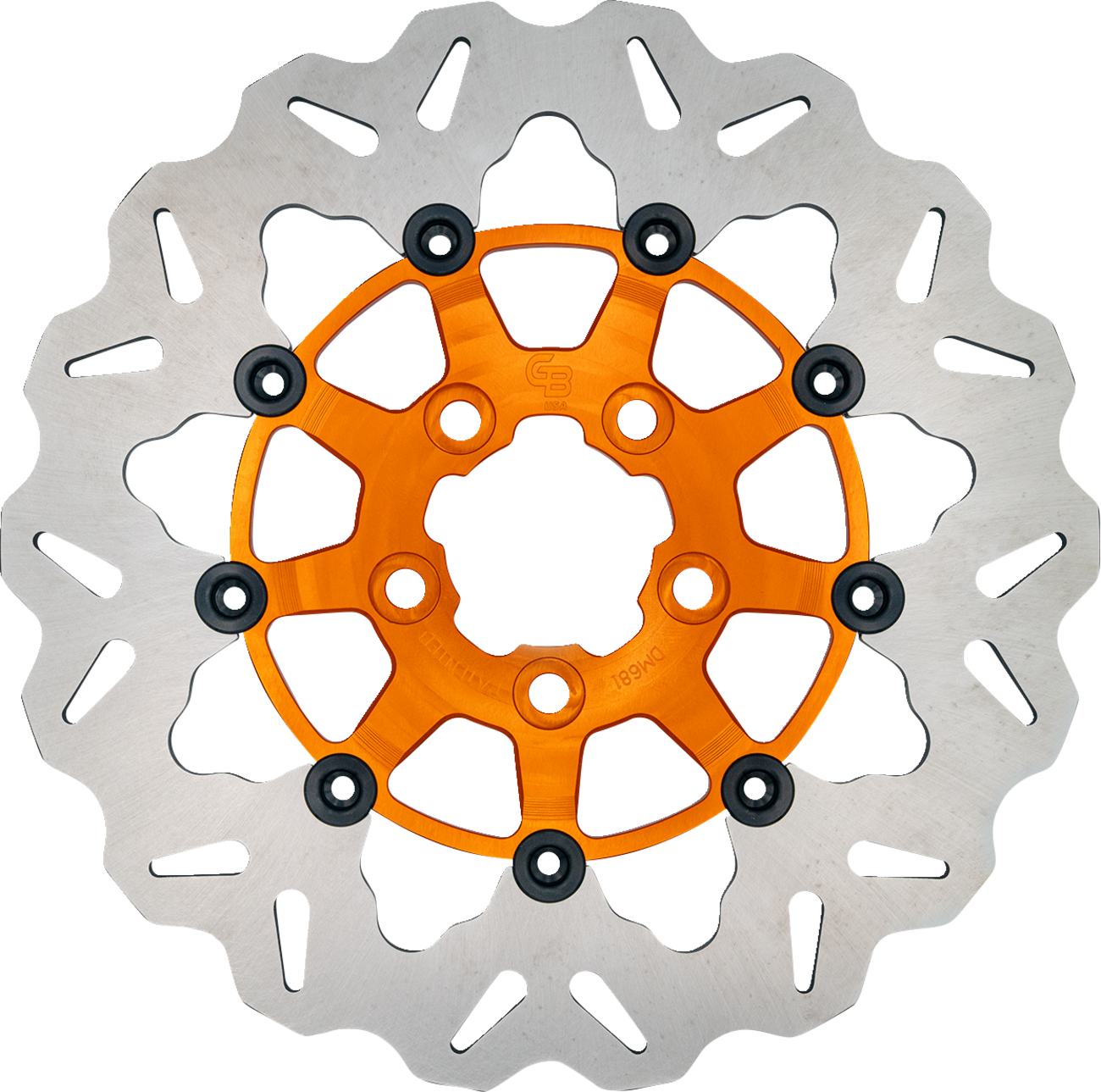 GBRAKES Brake Rotor - Rear - Orange DF681CWS-O