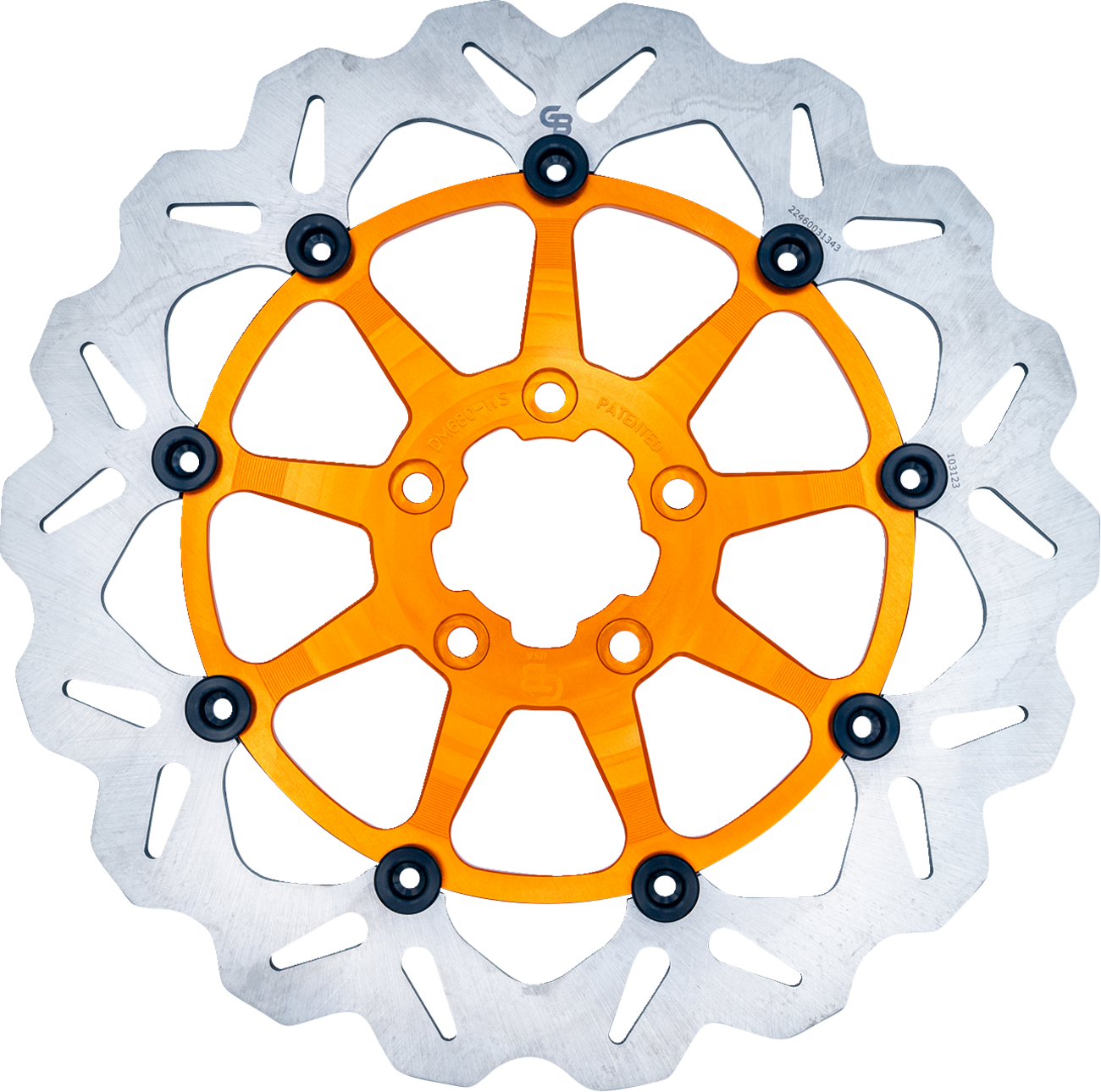 GBRAKES Brake Rotor - Front - Orange DF680CWS-O