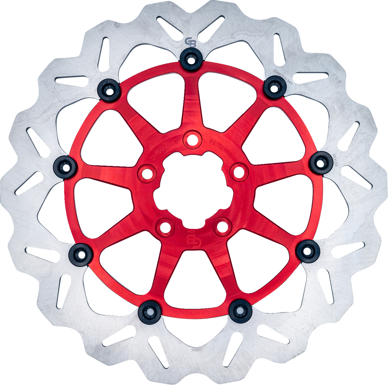GBRAKES Brake Rotor - Front - Red DF680CWS-R