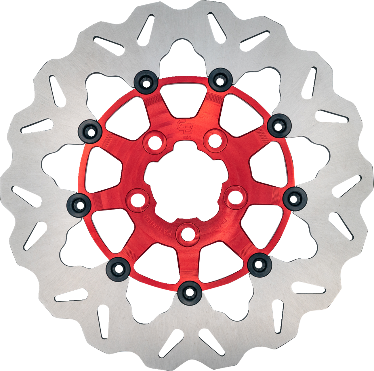 GBRAKES Brake Rotor - Rear - Red DF681CWS-R