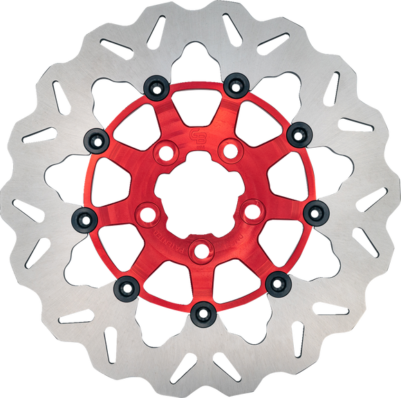 GBRAKES Brake Rotor - Rear - Red DF681CWS-R