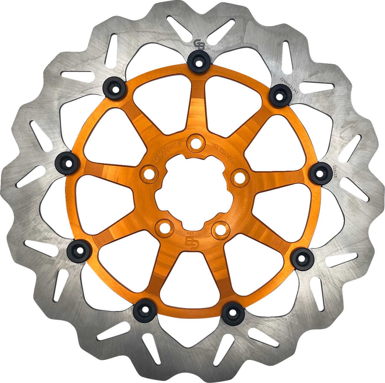 GBRAKES Brake Rotor - Front - Orange DF680CWSS-O