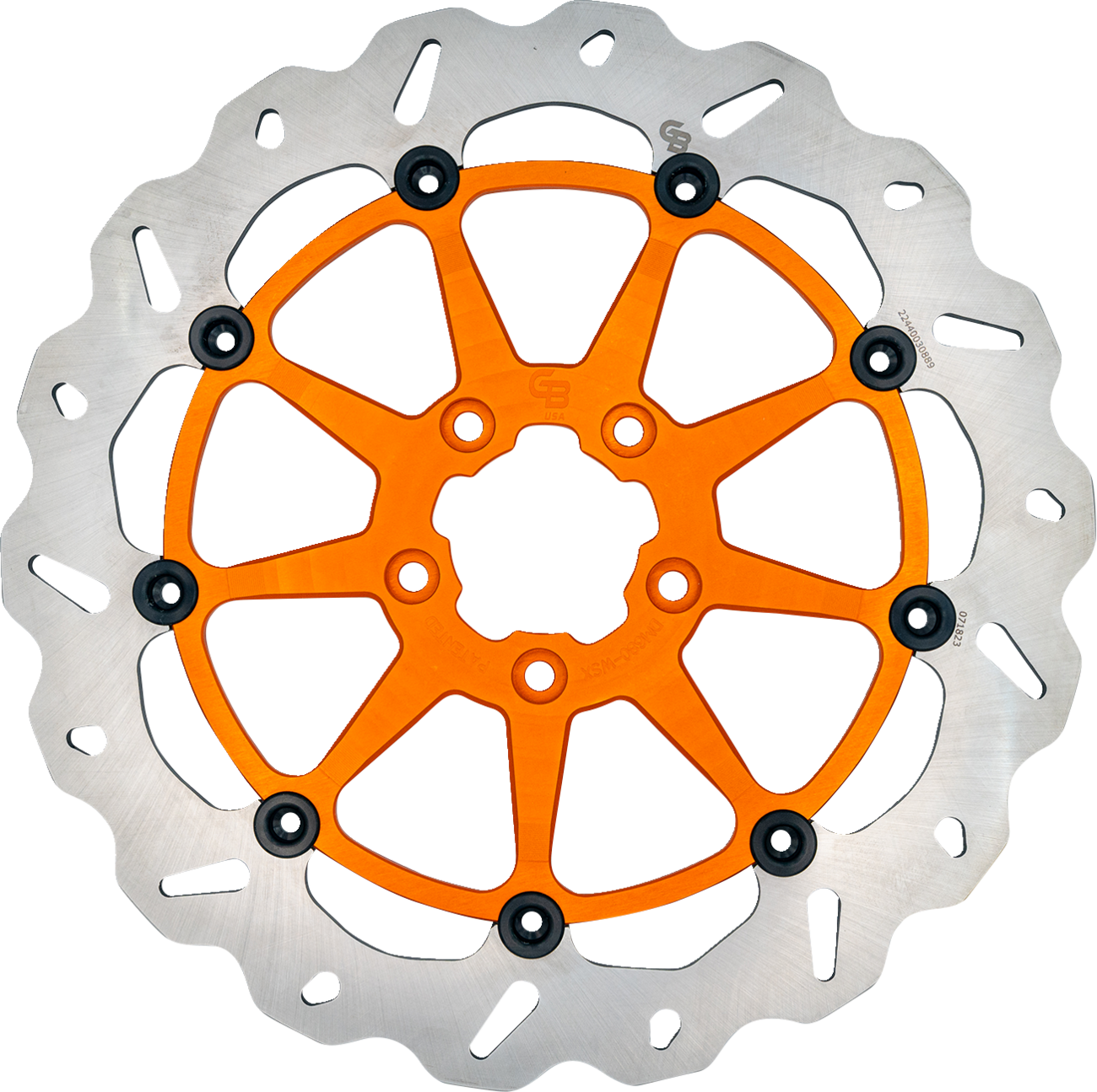 GBRAKES Brake Rotor - Front - Orange DF680CWSX-O
