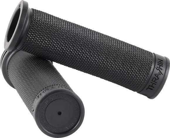 THRASHIN SUPPLY CO. Moto Grips - 1" - Slim - Black TSC-2711-1