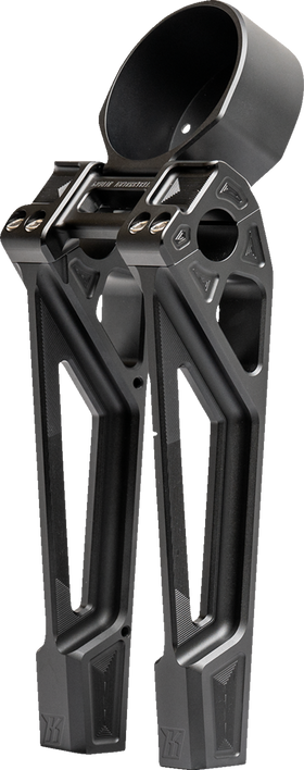 KODLIN USA Fastback Risers - Includes Clamp & Gauge Bracket - 10" - Black K55130