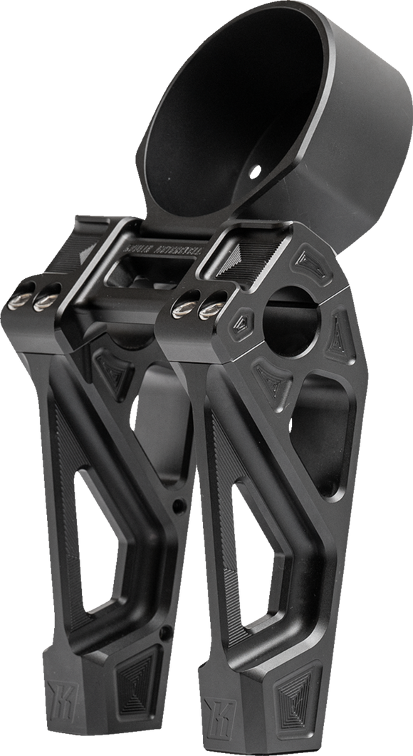 KODLIN USA Fastback Risers - Includes Clamp & Gauge Bracket - 6" - Black K55132