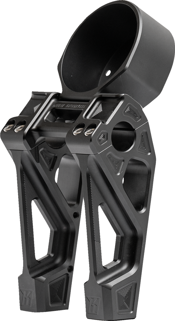 KODLIN USA Fastback Risers - Includes Clamp & Gauge Bracket - 6" - Black K55132