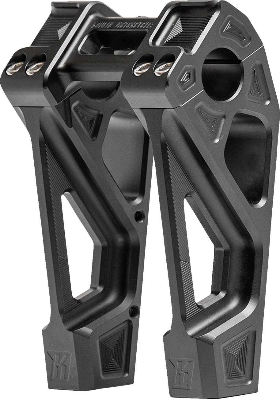 KODLIN USA Fastback Risers - Includes Clamp - 6" - Black K55129