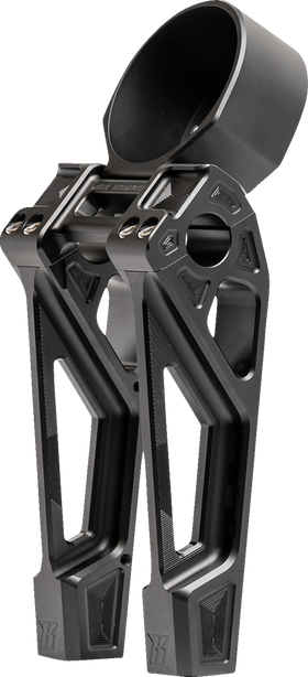KODLIN USA Fastback Risers - Includes Clamp & Gauge Bracket - 8" - Black K55131