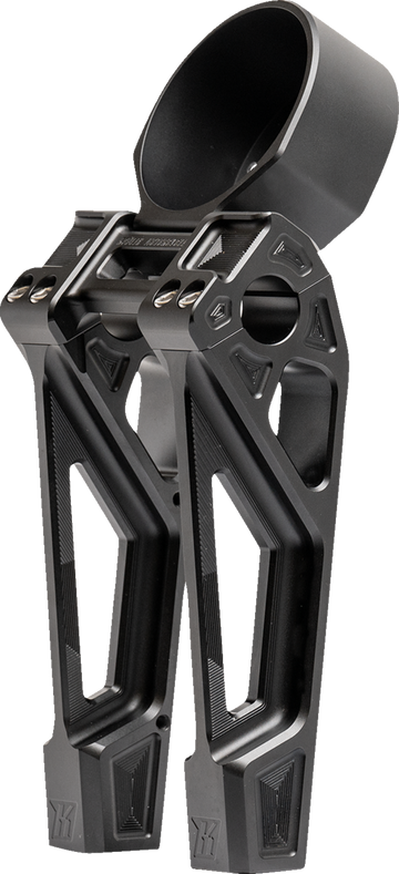 KODLIN USA Fastback Risers - Includes Clamp & Gauge Bracket - 8" - Black K55131