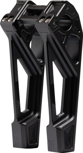 KODLIN USA Fastback Risers - Includes Clamp - 8" - Black K55128