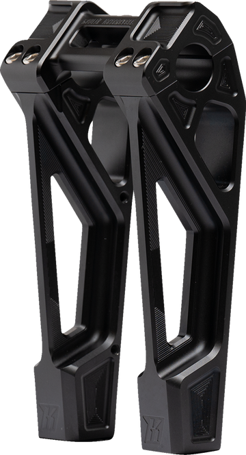KODLIN USA Fastback Risers - Includes Clamp - 8" - Black K55128