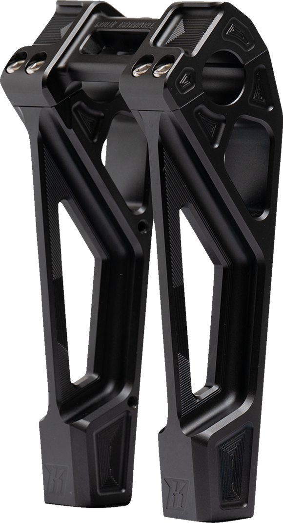 KODLIN USA Fastback Risers - Includes Clamp - 8" - Black K55128