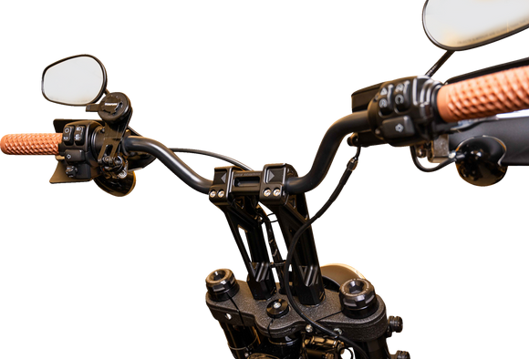 KODLIN USA Fastback Risers - Includes Clamp - 8" - Black K55128