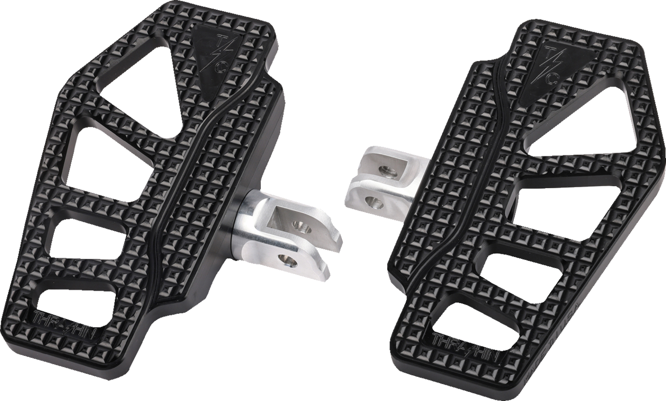 THRASHIN SUPPLY CO. Apex Mini Floorboards - Front - Black TSC-2217-1-SF